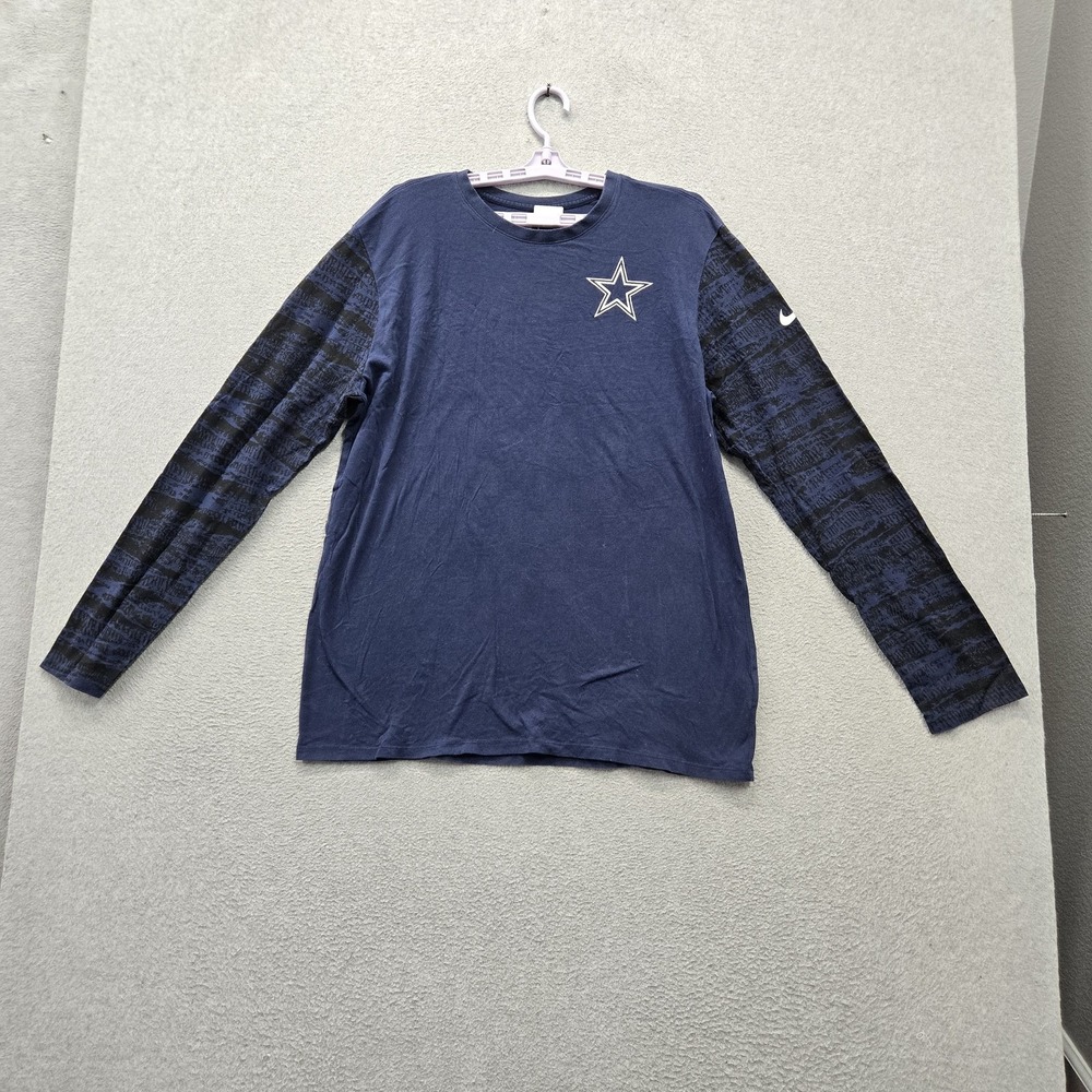 Nike Men Shirt XL Navy Graphic Star The Nike Tee NFL Team Apparel Grunge Logo